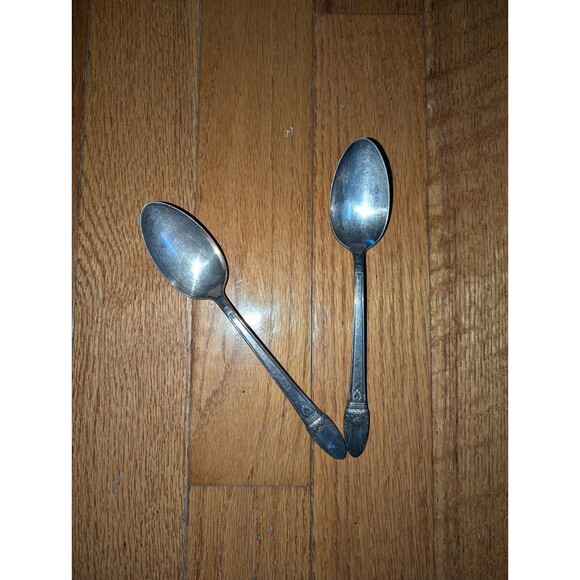 Vintage 1847‎ Rogers Bros IS Silver plate Serving Spoon First Love 1930s - Picture 4 of 7